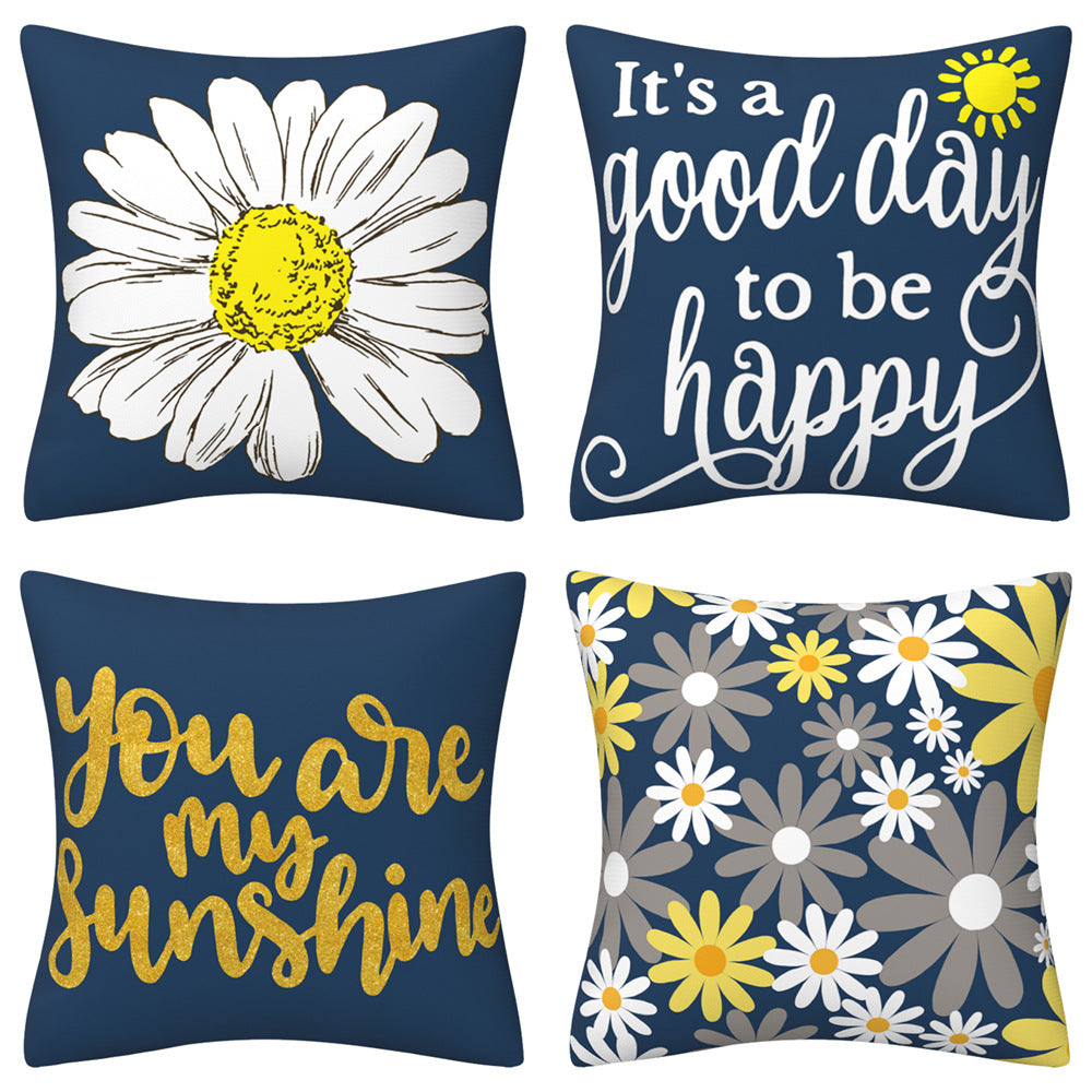 Spring Summer Pillow Covers Set of 4