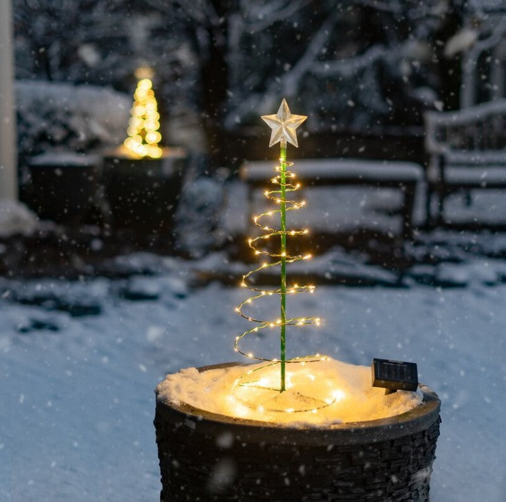 Solar LED Stand Christmas Tree Light Outdoor Garden