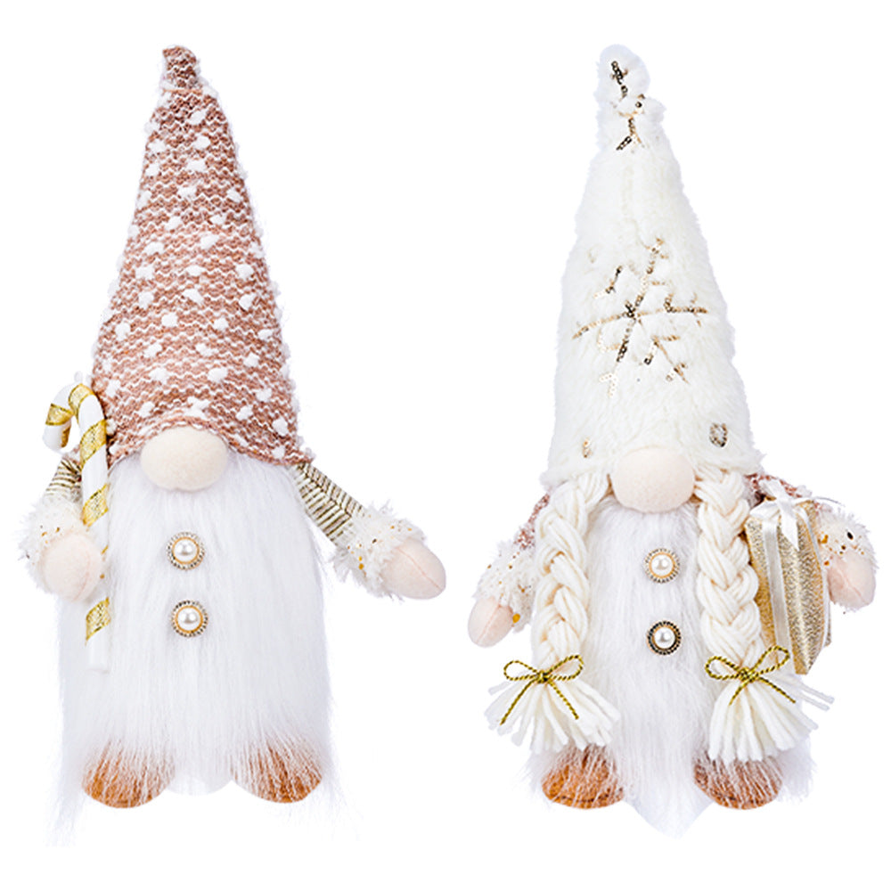 Set of 2 Light Up Christmas Gnomes