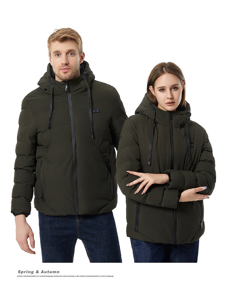 Winter USB Electrical 9 Zone Heated Coat Hooded