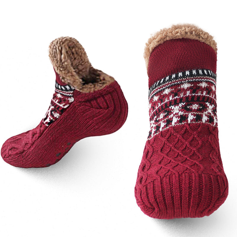 Men's Fleece Non-slip Winter Slipper Sock