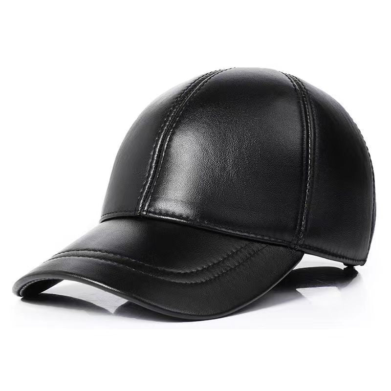 Winter Warm  leather Hat