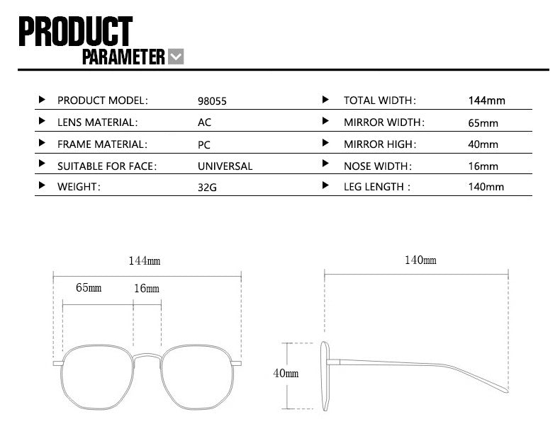 V Small Frame Fashionable Sunglasses