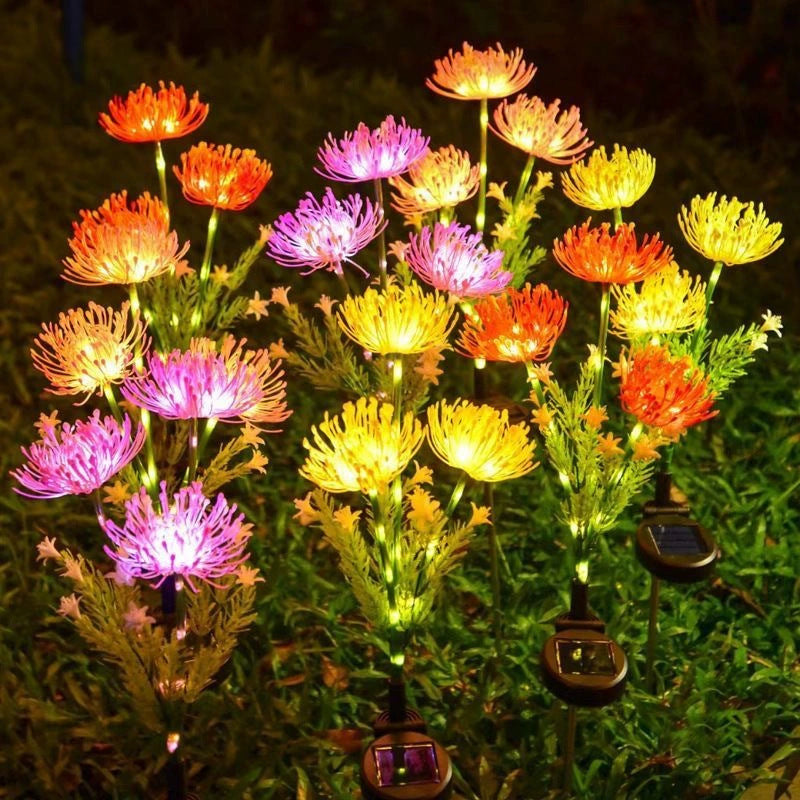 Outdoor Led Solar Powered Flower Lanterns