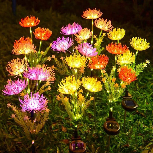 Outdoor Led Solar Powered Flower Lanterns