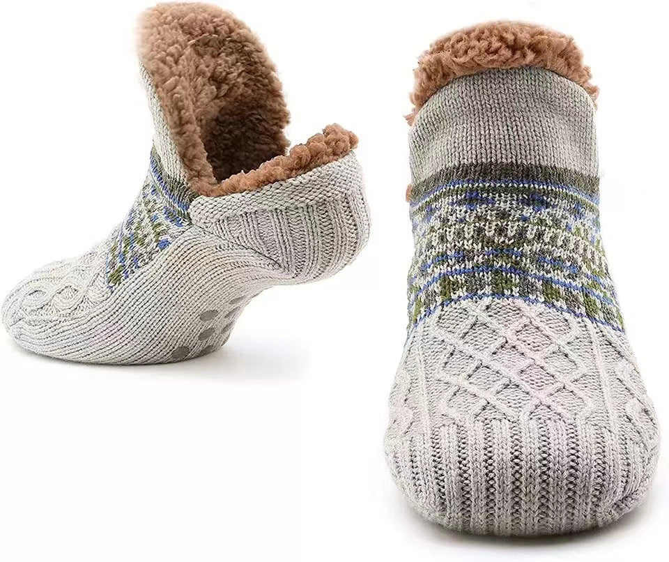 Men's Fleece Non-slip Winter Slipper Sock