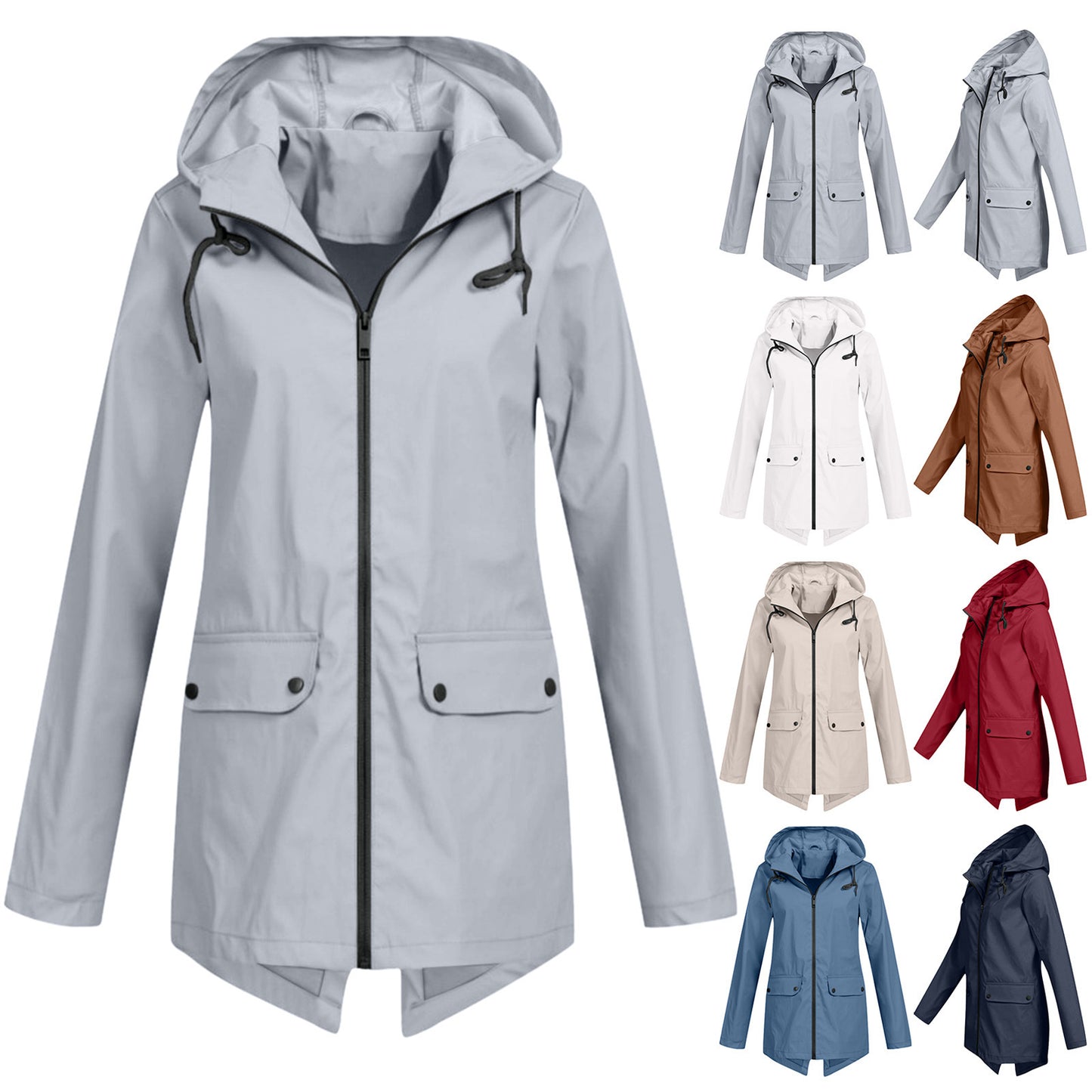 Women's Lightweight Hooded Raincoat