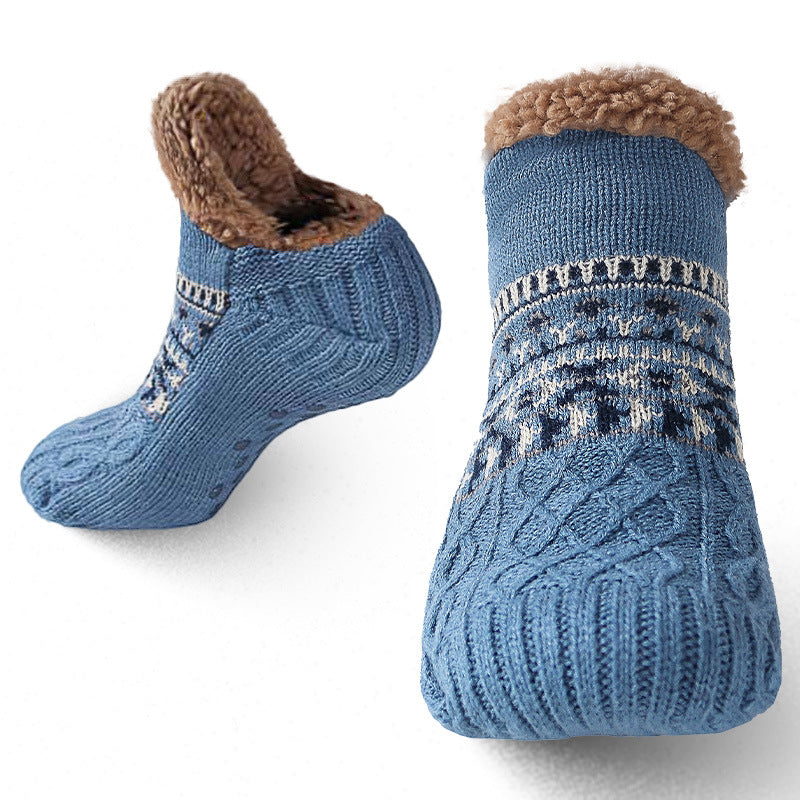 Men's Fleece Non-slip Winter Slipper Sock