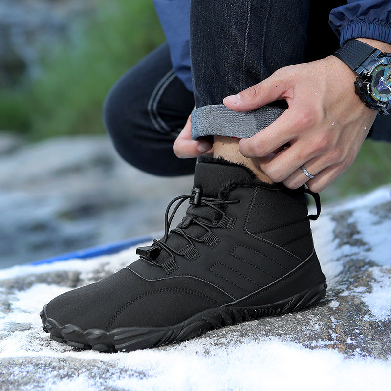 Outdoor Waterproof Fleece Thickened Snow Boots