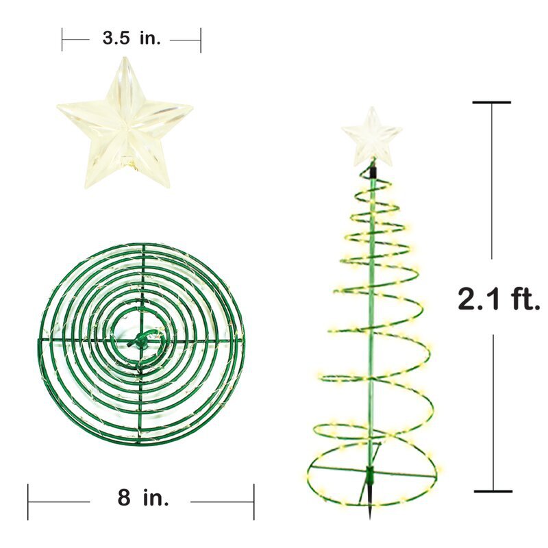 Solar LED Stand Christmas Tree Light Outdoor Garden