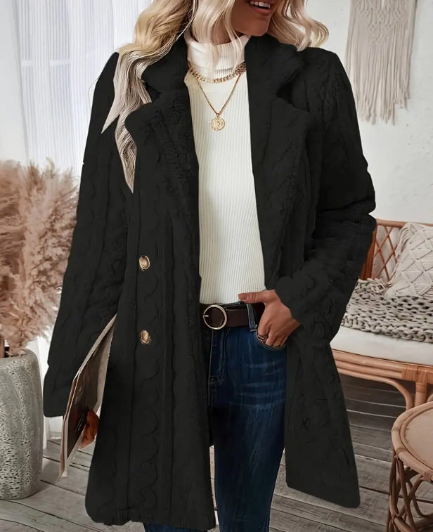 Long Sleeve Thermal Double Breasted Lapel Coat