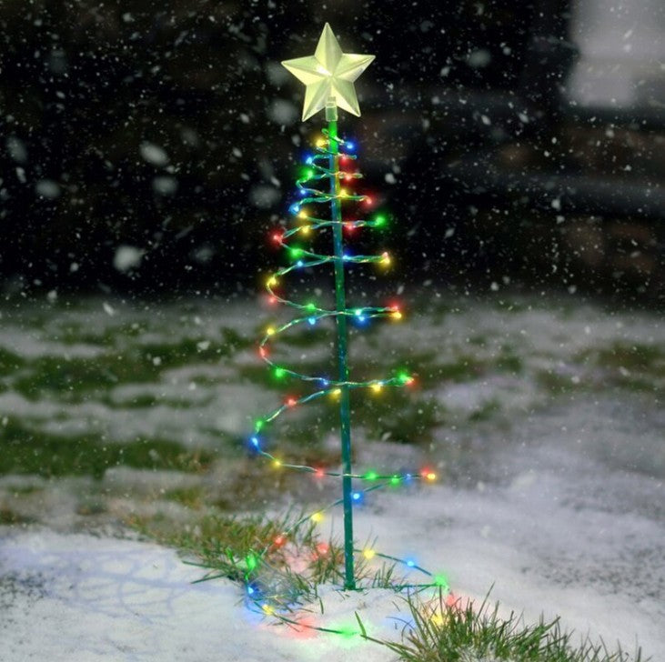 Solar LED Stand Christmas Tree Light Outdoor Garden