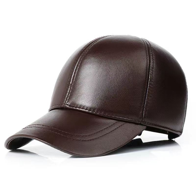 Winter Warm  leather Hat