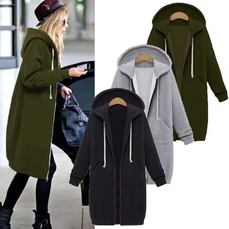 Women's Autumn Winter Loose Hooded Jackets