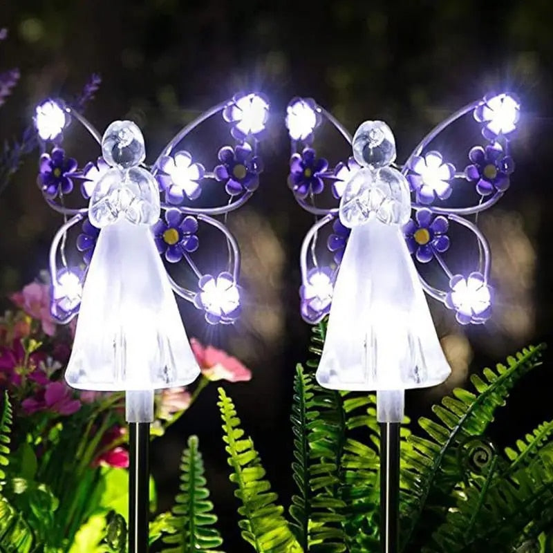 Solar LED Angel Lights Waterproof Outdoor Garden Decoration Lights