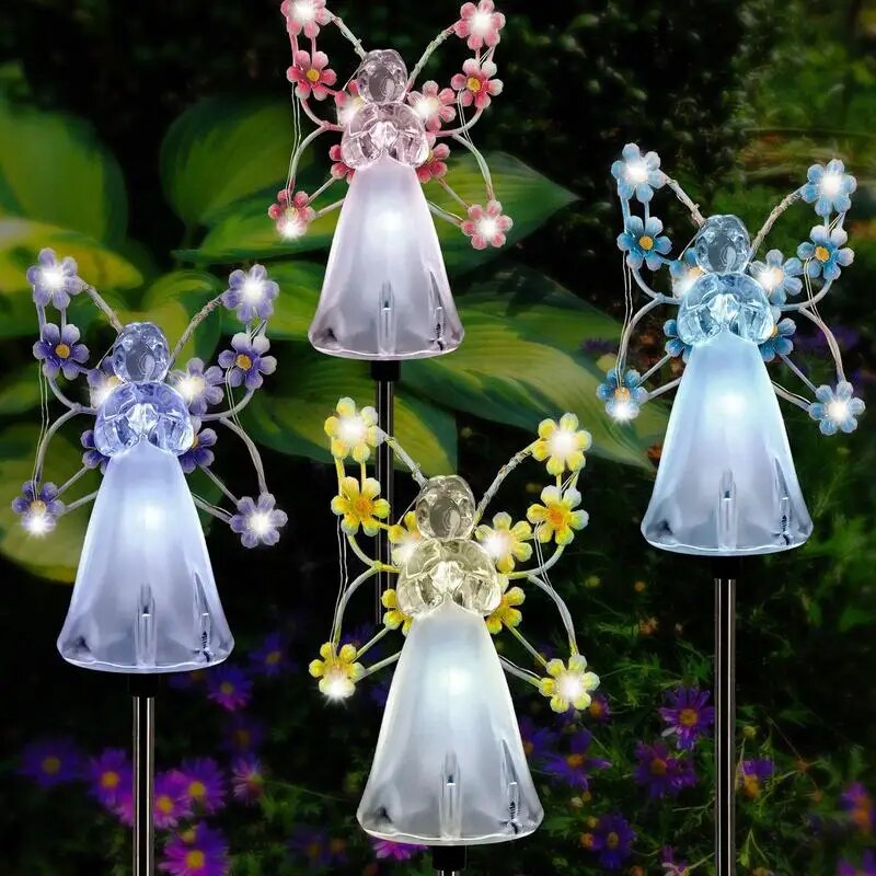 Solar LED Angel Lights Waterproof Outdoor Garden Decoration Lights