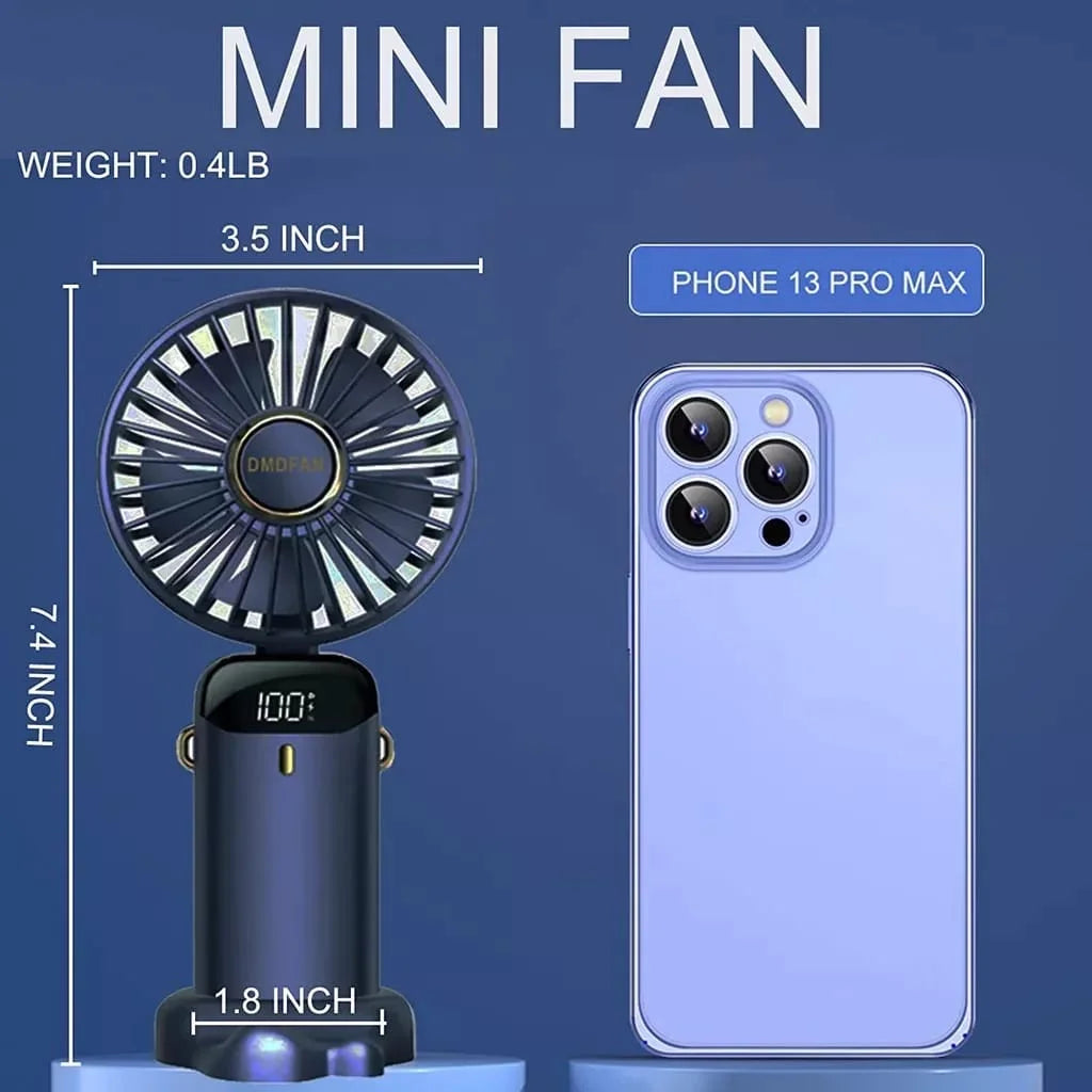 Portable Mini Fan Rechargeable 90° Foldable Fan