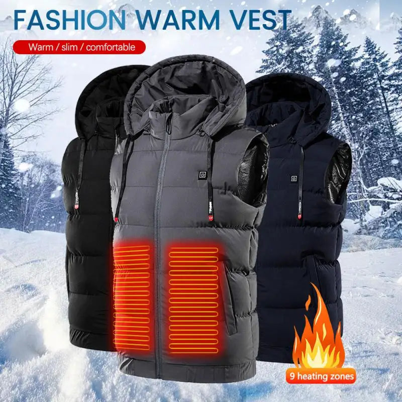 Winter Electric Heated Hooded Vest