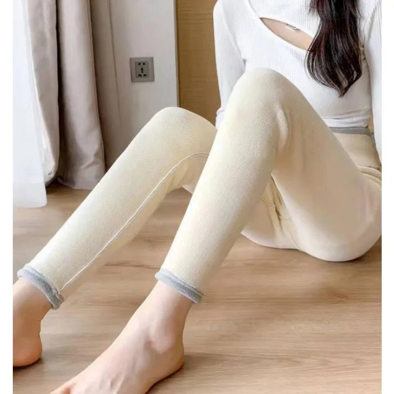 Winter Women Leggings Solid Warm Leggings