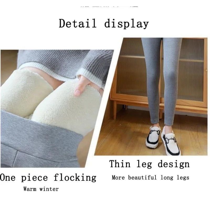 Winter Women Leggings Solid Warm Leggings