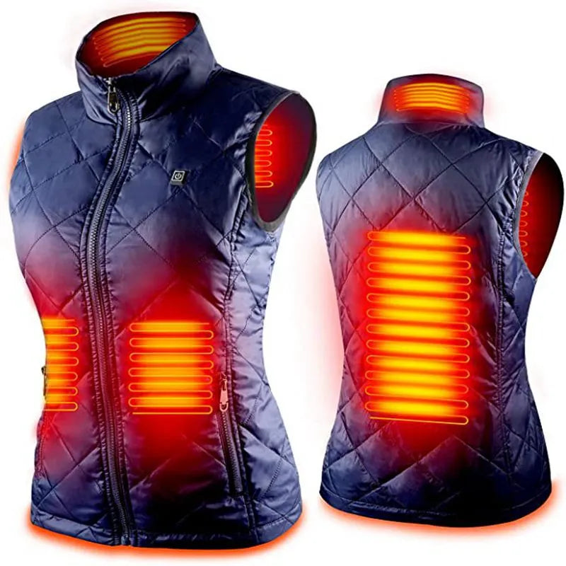 USB Infrared Electric Heating suit Women Flexible Thermal Winter Warm Jacket