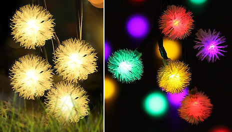 Solar Powered LED Dandelion Flower Lights