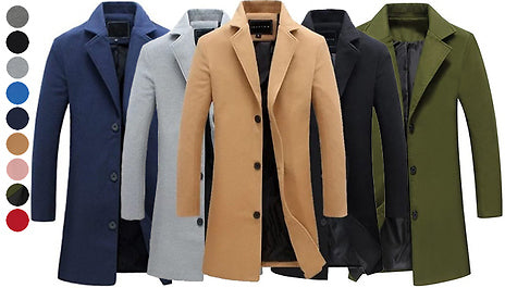 Men’s Lapel Smart Trench Coat